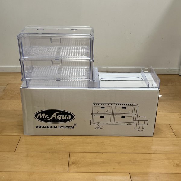 画像1: NEW【水族先生 】６０ｃｍ水槽用（濾過BOX引出し仕様）・カミハタRio+ポンプ用接続パイプ付 (1)